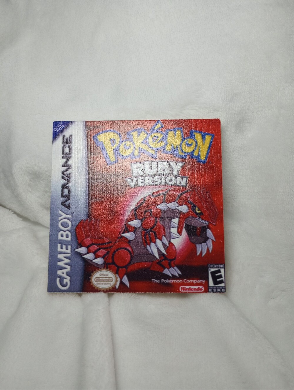Pokemon Ruby Version Nintendo Game Boy Advanced Wooden Plank Coaster Gamer Decor